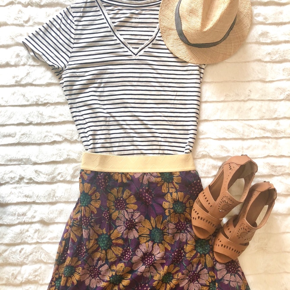 LuLaRoe Floral Lola Skirt